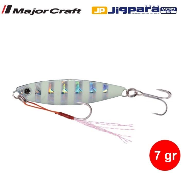 Major Craft Jigpara Micro 7 gr Jig - Zebra Glow