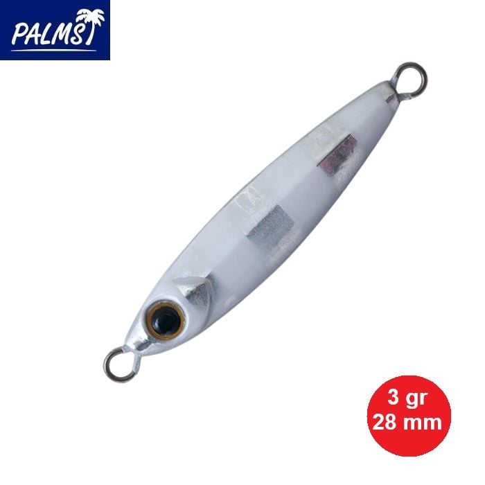 Palms BitArts Miniature Dax 3 gr Metal Jig - MG-530 - Zebra Glow