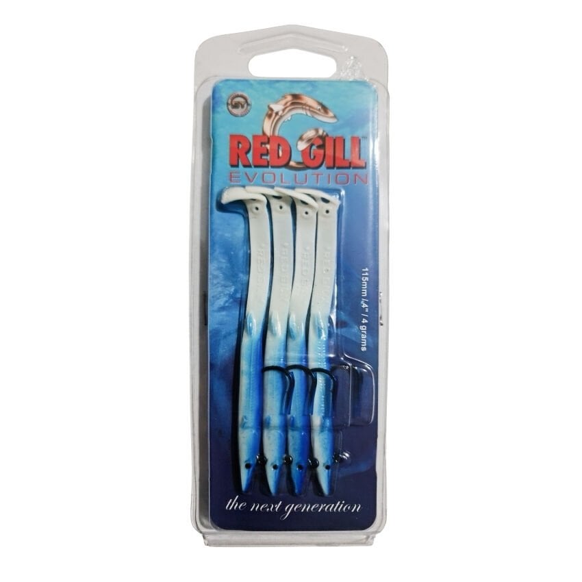 Red Gill Evolution 115mm Silikon Yem - Blue White