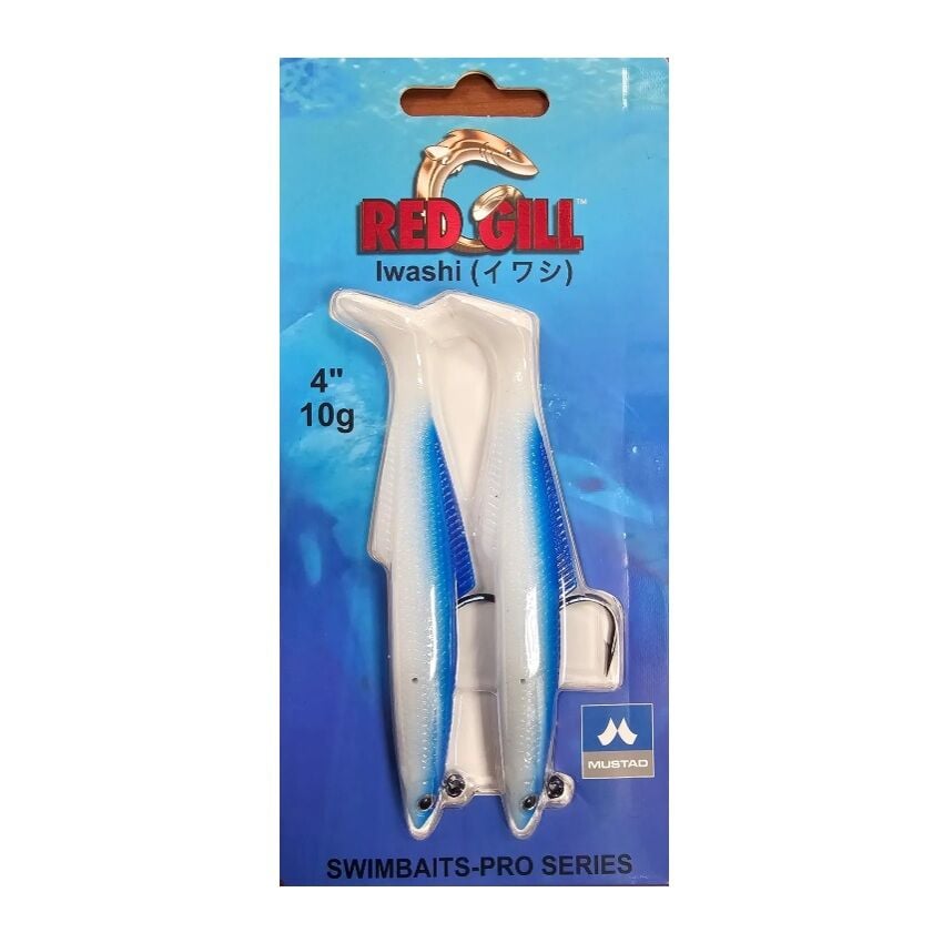 Red Gill Iwashi 100mm Silikon Yem - Blue White