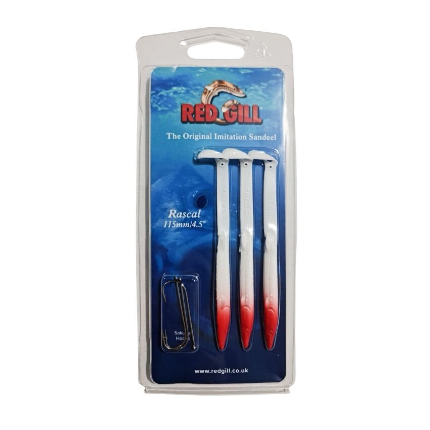 Red Gill Original Rascal 115mm Silikon Yem - White Red Head