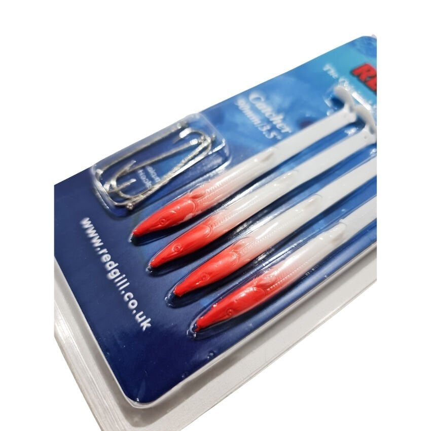 Red Gill Original Catcher 90mm Silikon Yem - Red White