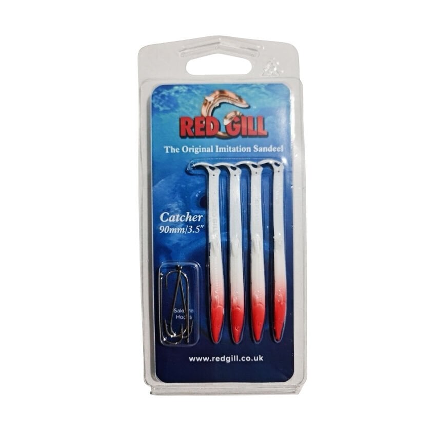 Red Gill Original Catcher 90mm Silikon Yem - Red White