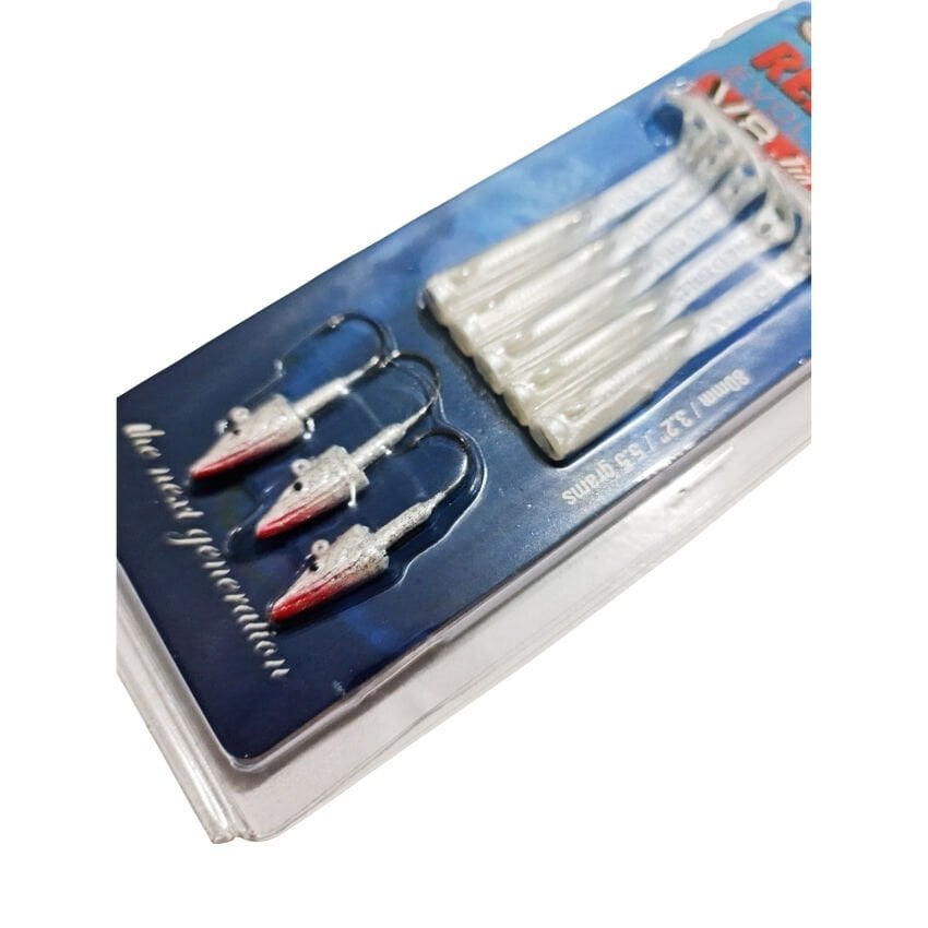 Red Gill Evolution V8 Jig Series 80mm Silikon Yem - Silver Pearl