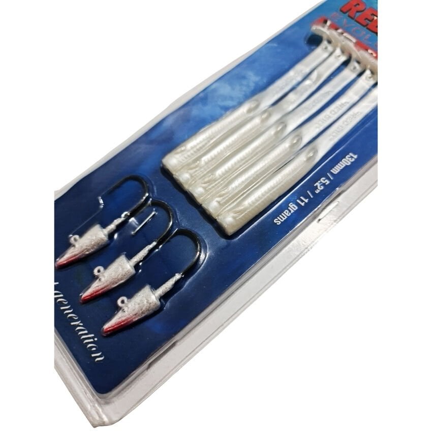 Red Gill Evolution V8 Jig Series 130mm Silikon Yem - Silver Pearl