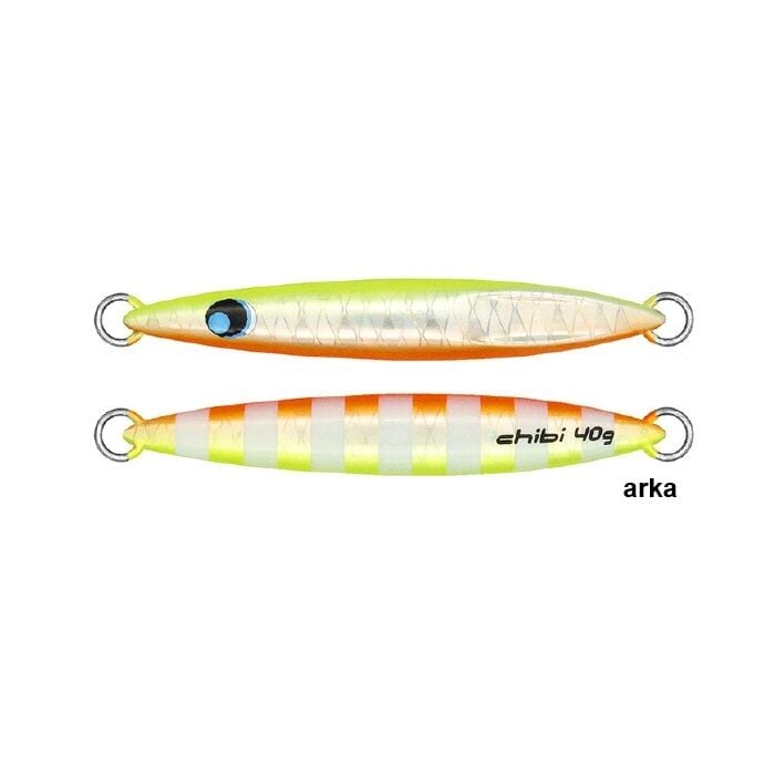 Uroco Chibi Hiroto Model 60 gr Metal Jig - 249G Chart Orange /Z Glow