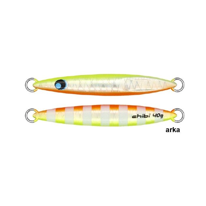 Uroco Chibi Hiroto Model 60 gr Metal Jig - 249G Chart Orange /Z Glow