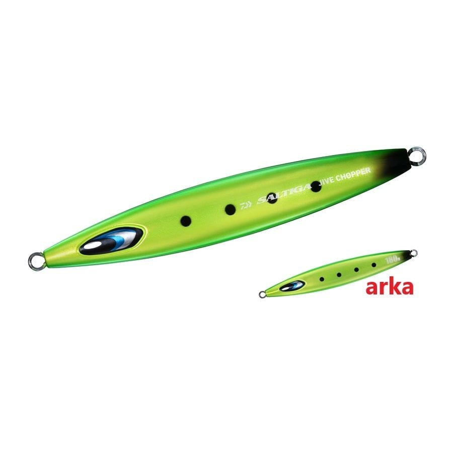 Daiwa Saltiga Jive Chopper Rear Short Jig 130 g - ML Lime Green Black