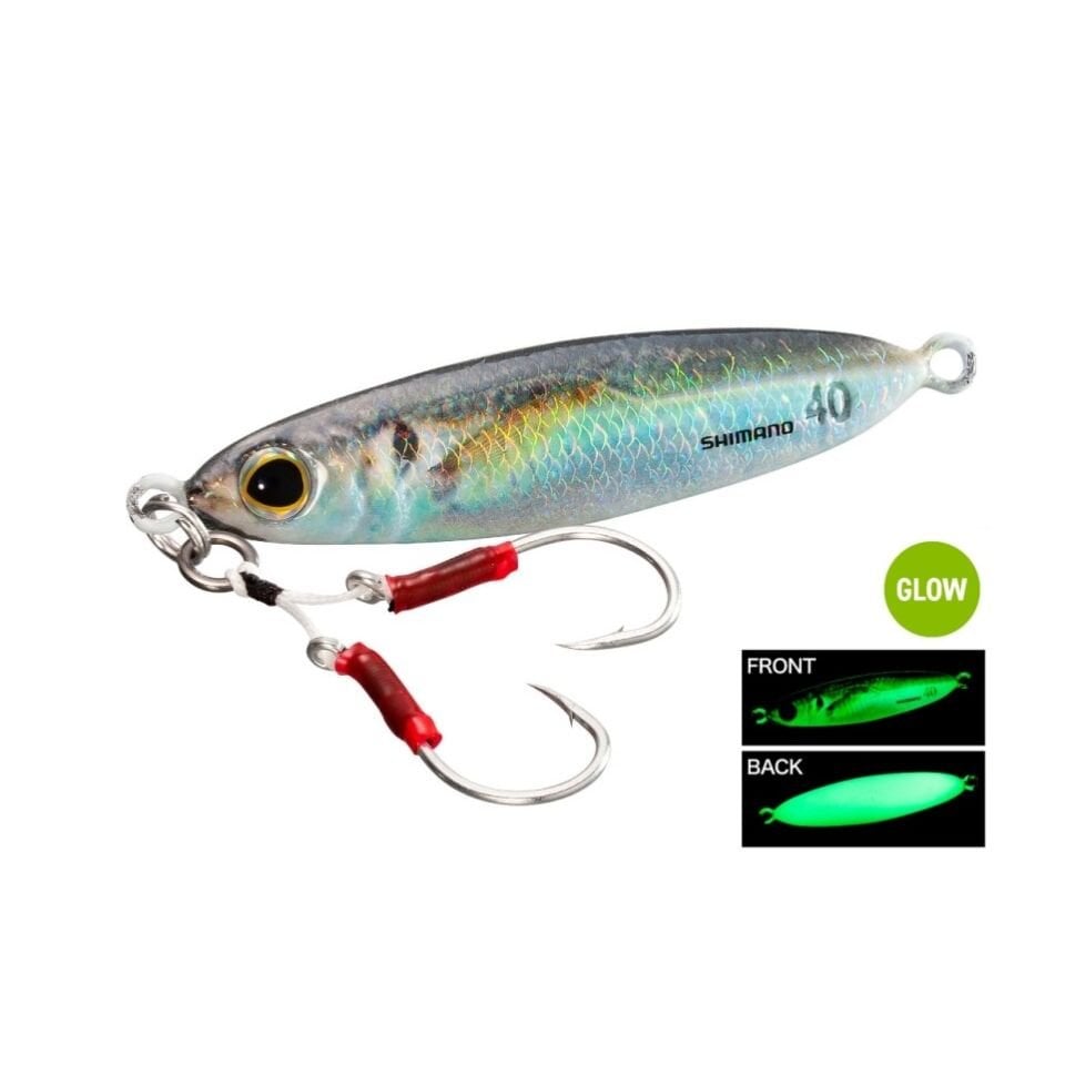 Shimano Coltsniper Wonderfall 40 gr Jig - 006 STR Glow Horse Mackerel