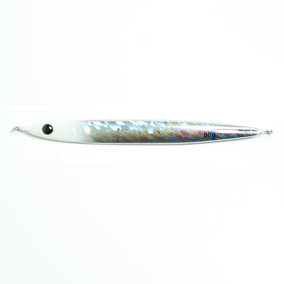 Zeake R Sardine Long 80 gr Jig - RSL-016 - Glow Head Silver