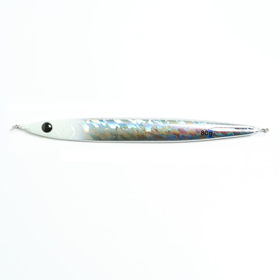 Zeake R Sardine Long 80 gr Jig - RSL-016 - Glow Head Silver