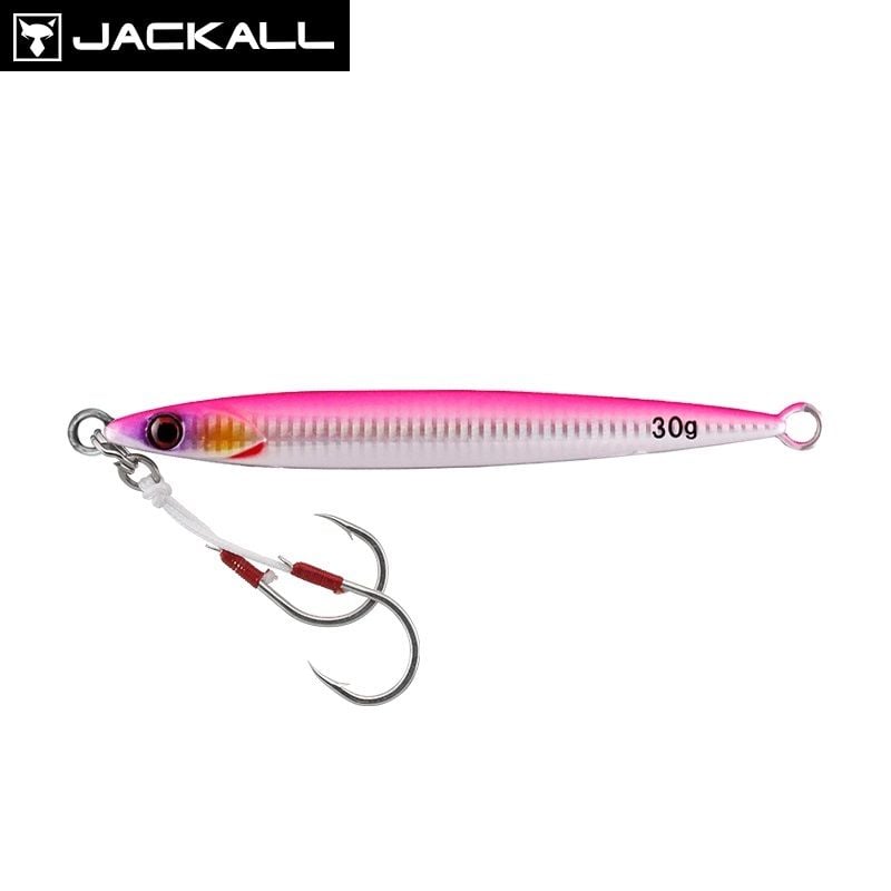 Jackall Big Backer Slide Stick Jig 40 gr - Pink Back Border Holo
