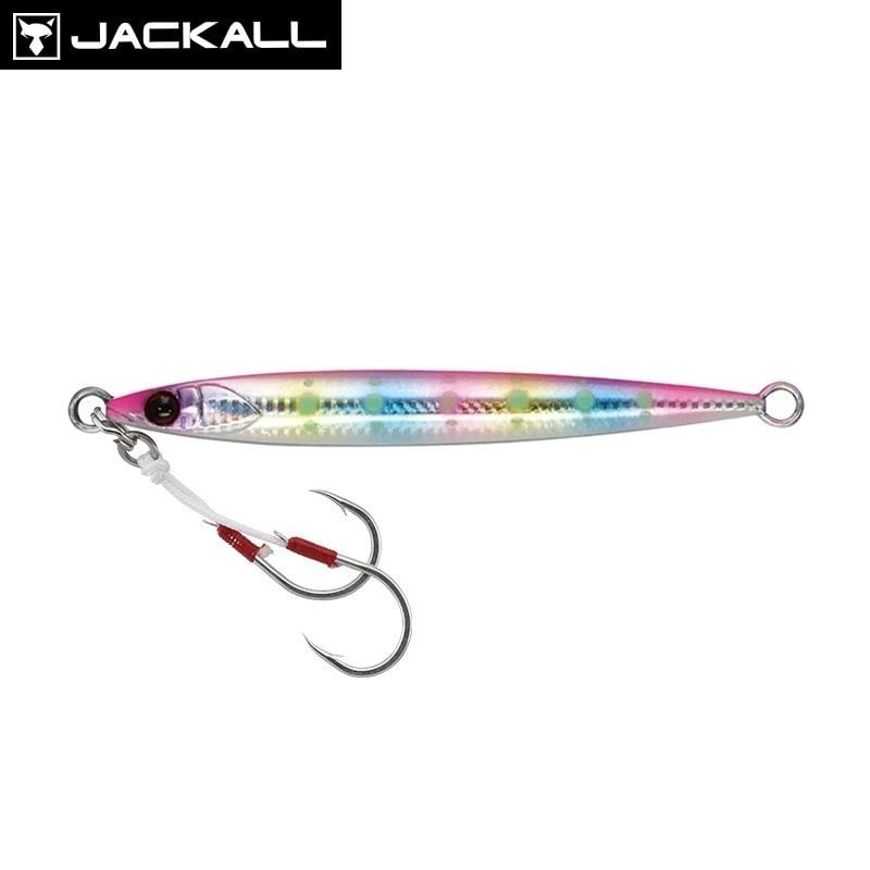 Jackall Big Backer Slide Stick Jig 40 gr - Pink Candy Glow Dot