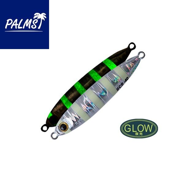Palms Slow Blatt Cast Slim Jig 40 gr -MG-530 Zebra Glow