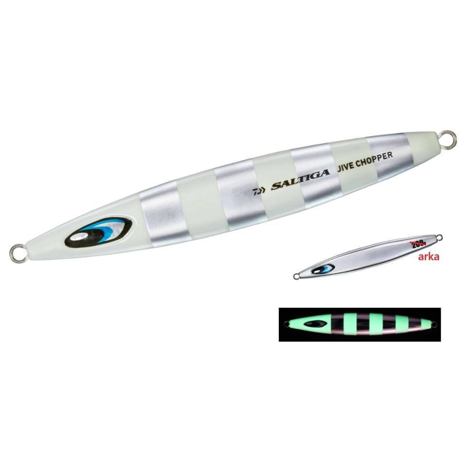 Daiwa Saltiga Jive Chopper Rear Short Jig 130 gr - ML Zebra Glow