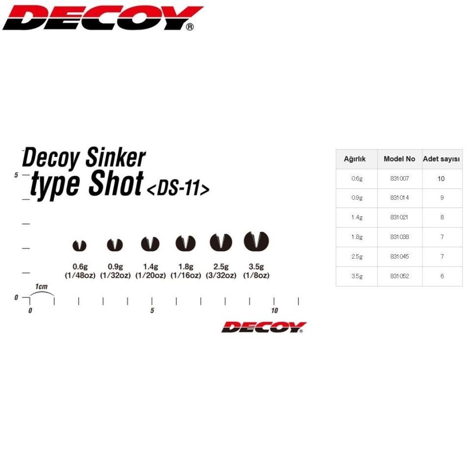 Decoy Sinker Type Shot DS-11 - 1.4 gr