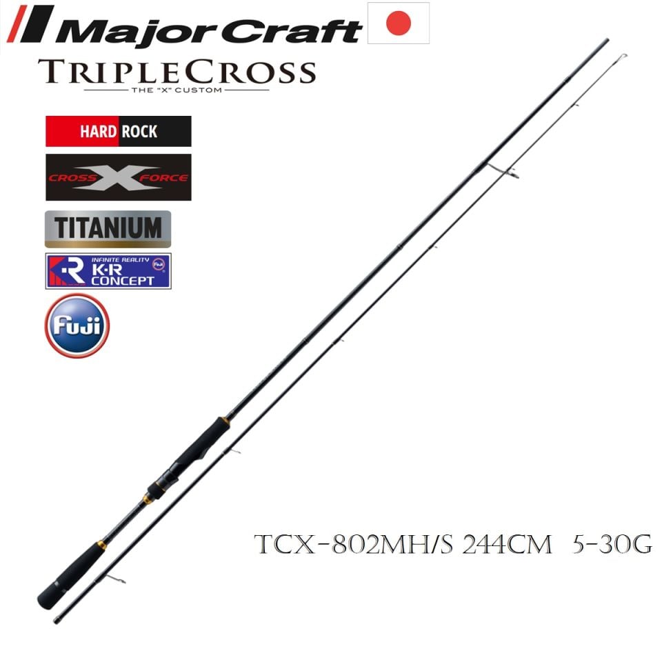 Major Craft Triple Cross TCX-802MH/S Hard Rock Fish 244cm Spin Kamış 5-30gr