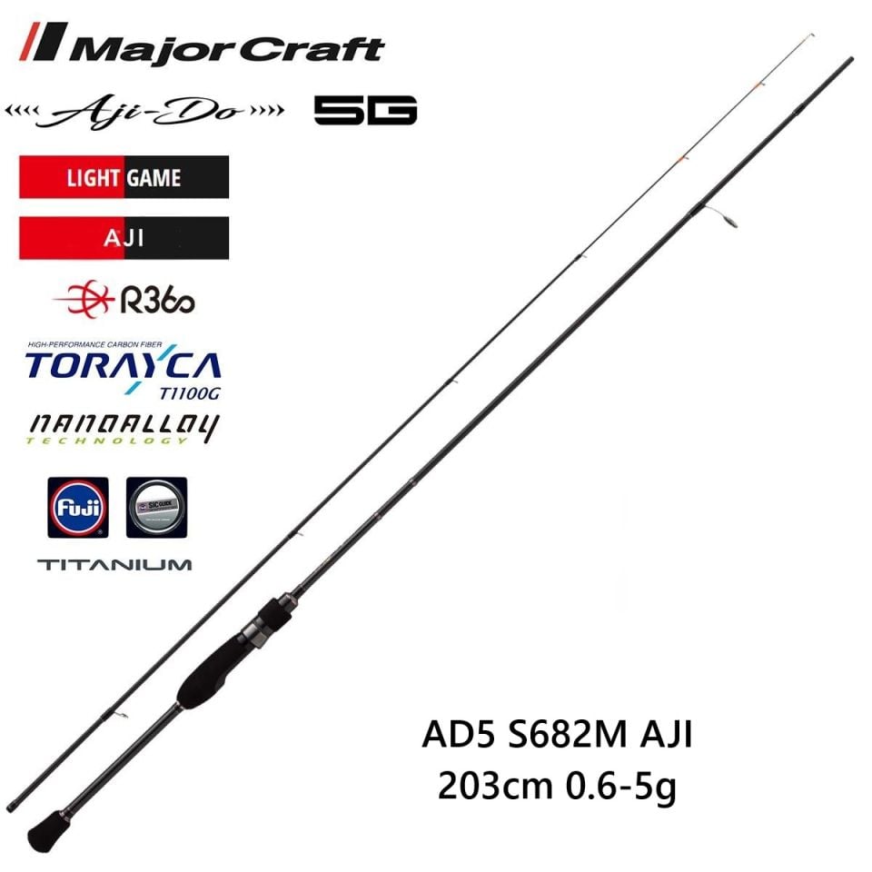 Major Craft 5G Ajido AD5 S682M Aji Kamış 203cm 0.6-5g
