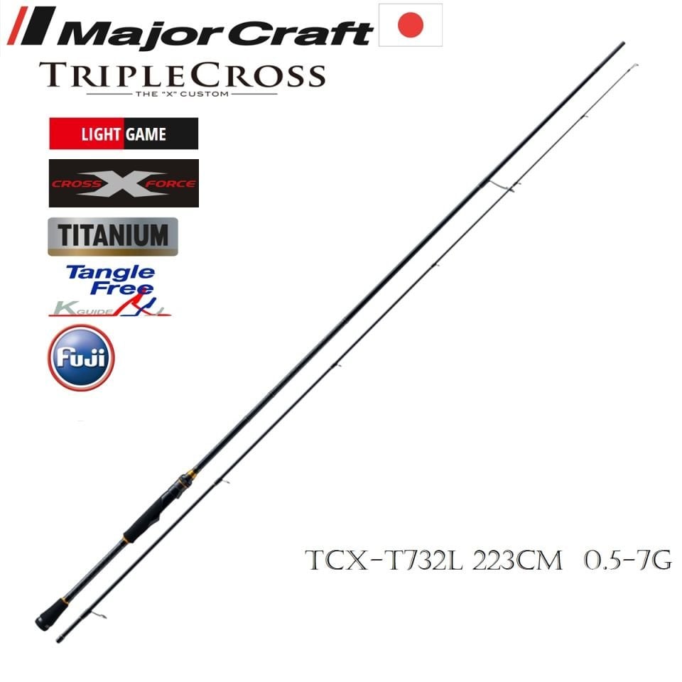 Major Craft Triple Cross New TCX-T732L LRF Mebaring Kamış Tubular Uç 223 cm 0.5-7g