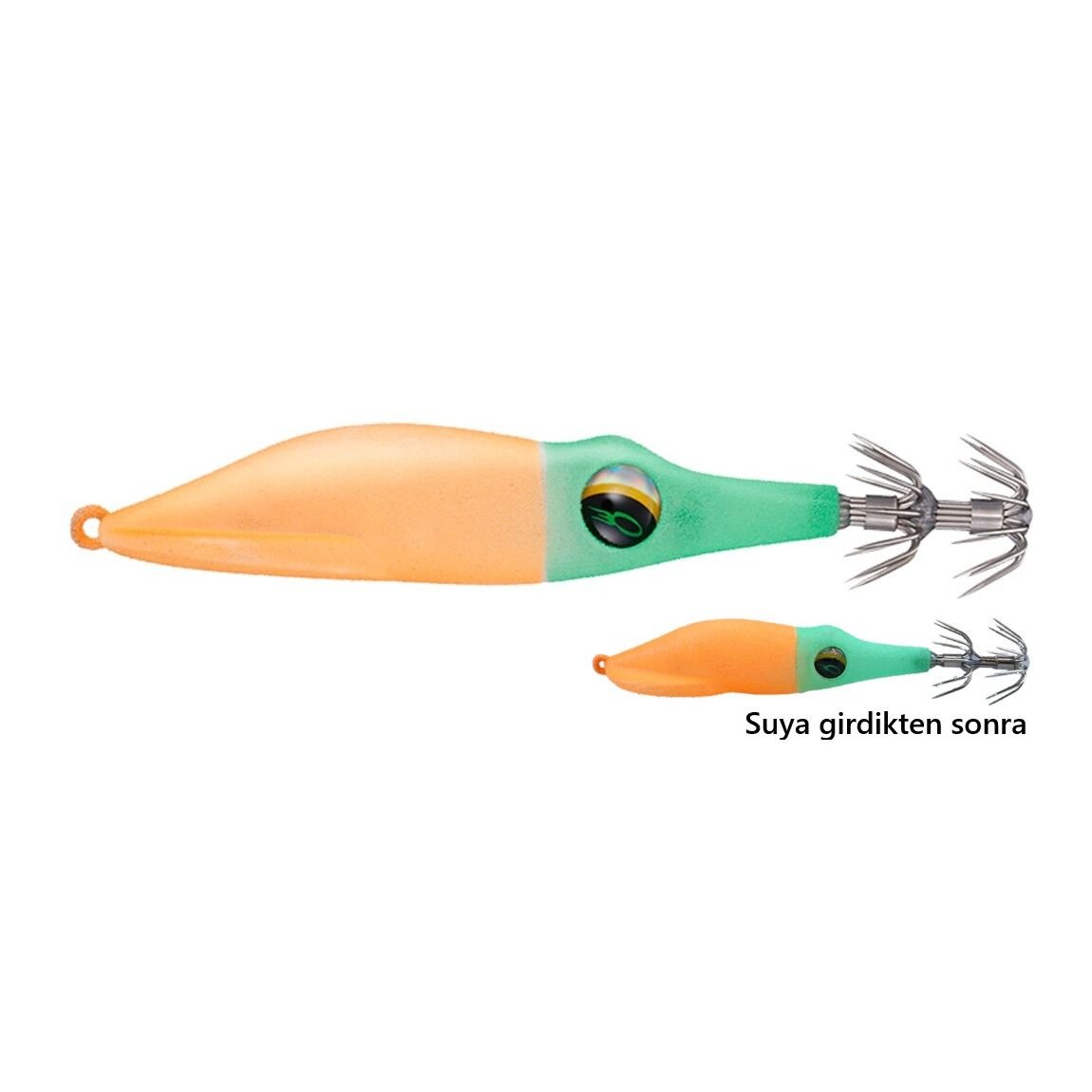 Daiwa Emeraldas Squid Metal Dropper Type SQ F 2.5 Keimura Crazy Orange Kalamar Zokası