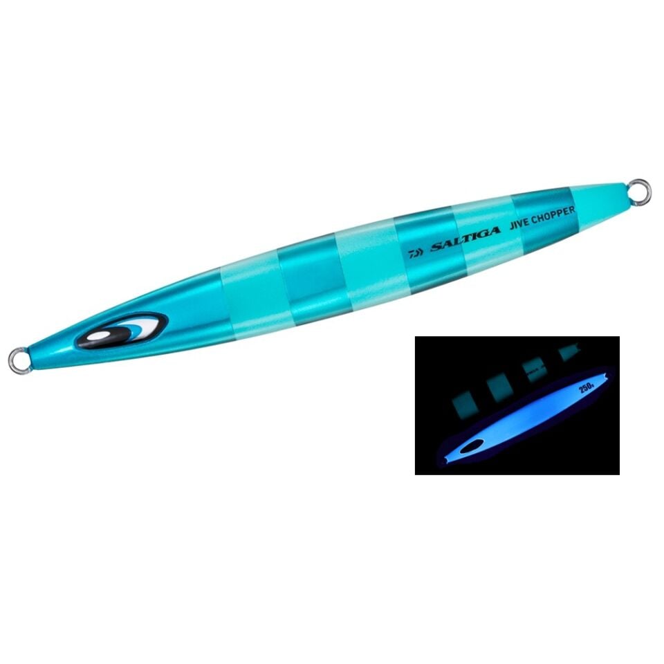 Daiwa Saltiga Jive Chopper Rear Short Jig 130 gr - ML Zebra Blue Glow
