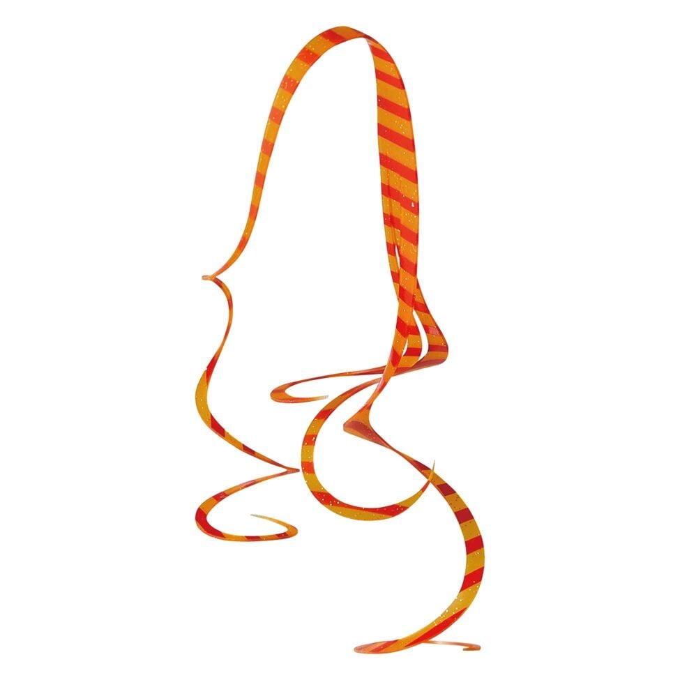 Gamakatsu Sakuragen Silicone Necktie Cascade Curly - 43 Orange Red Zebra