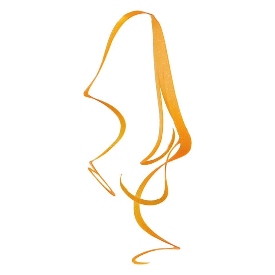 Gamakatsu Sakuragen Silicone Necktie Cascade Curly - 3 Orange Silver