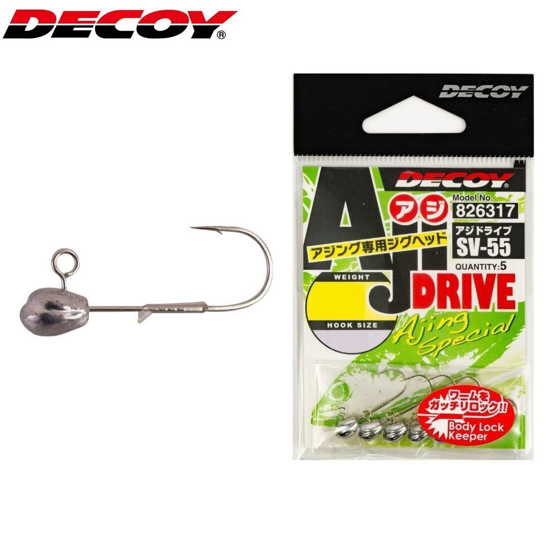 Decoy Aji Drive SV-55 Jighead 0.9 gr - Kalamarav