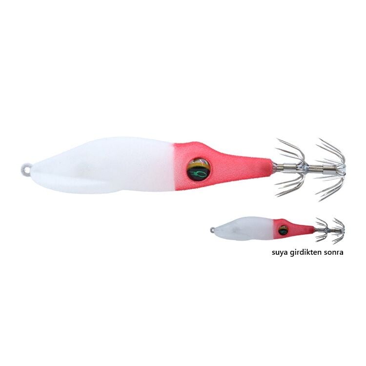 Daiwa Emeraldas Squid Metal Dropper Type SQ  F RV 1.8 Kalamar Zokası - Red And White