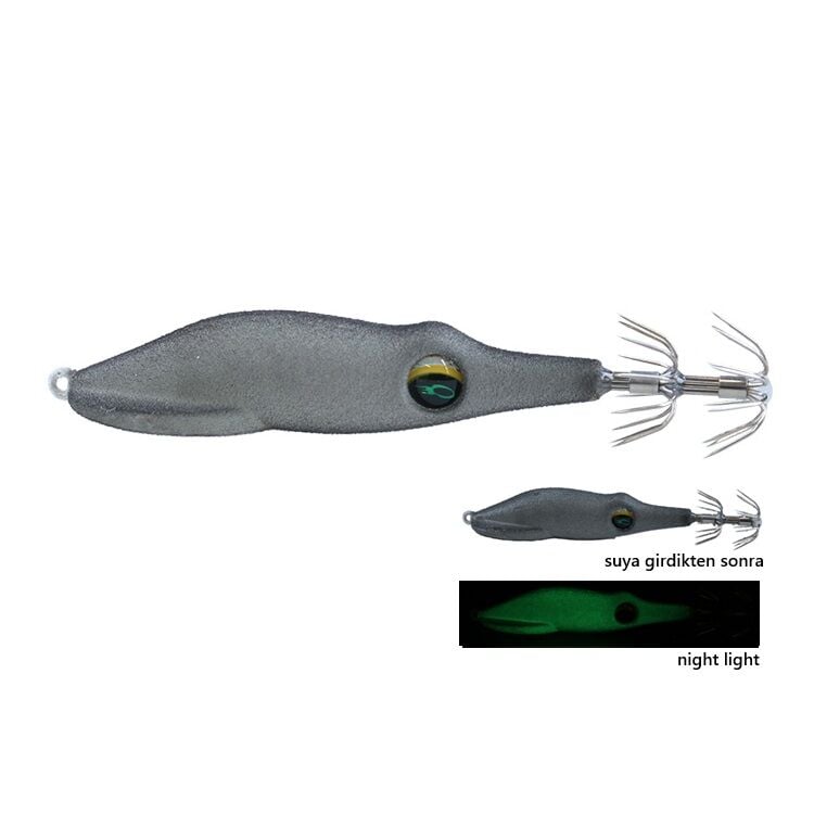 Daiwa Emeraldas Squid Metal Dropper Type SQ  F RV 1.8 Kalamar Zokası - All Black