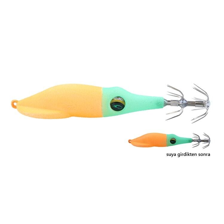 Daiwa Emeraldas Squid Metal Dropper Type SQ  F RV 1.8 Kalamar Zokası - Keimura Crazy Orange