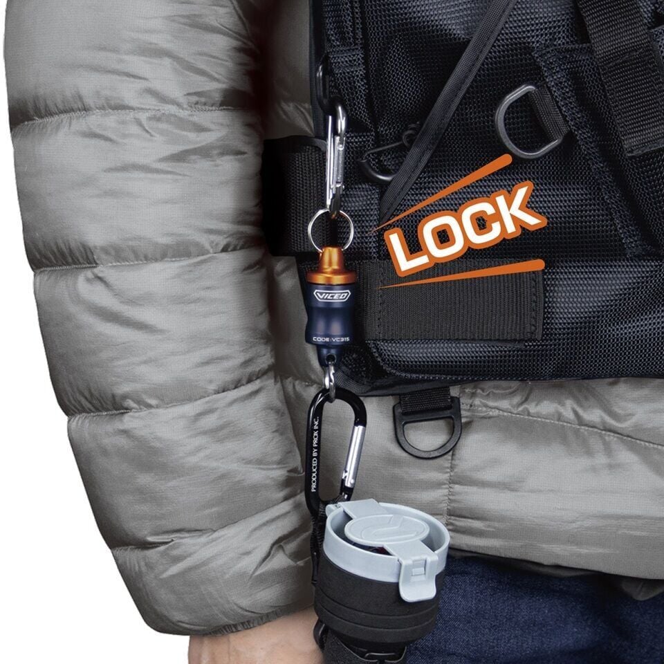 Prox Viceo Auto-Lock MG Joint Mıknatıslı Carabiner - Orange